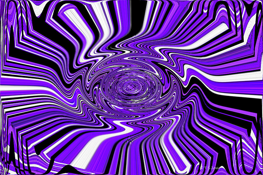 Tom Stanley Janca Purple Black And White Abstract Digital Art by Tom Janca