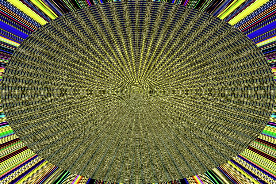 Tom Stanley Janca Radiating Oval Abstract # 6622p2abcd Digital Art by Tom Janca