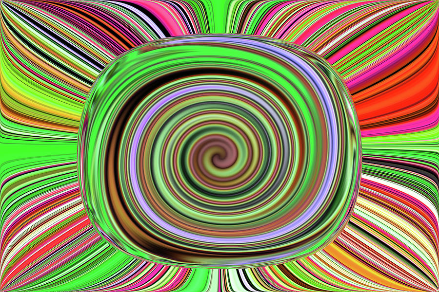Tom Stanley Janca Red And Green Abstract# 6622p5abcde Digital Art by Tom Janca