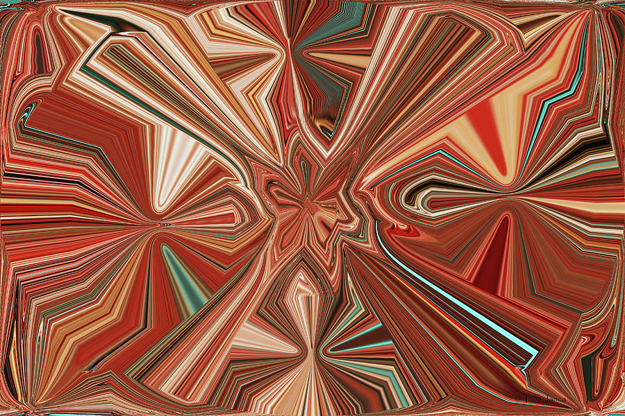 Tom Stanley Janca Red And Yellow Abstract Digital Art by Tom Janca