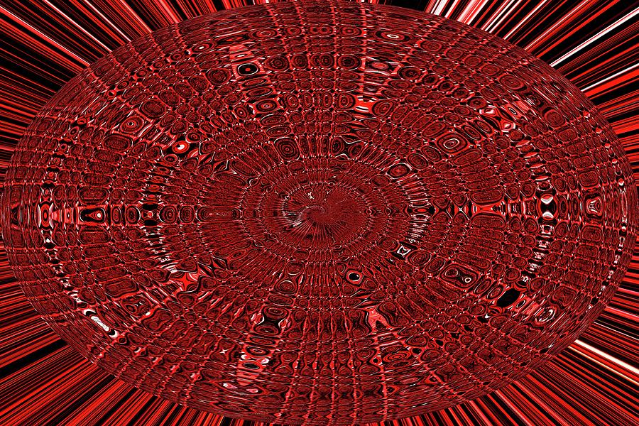 Tom Stanley Janca Red Ball Abstract Digital Art by Tom Janca