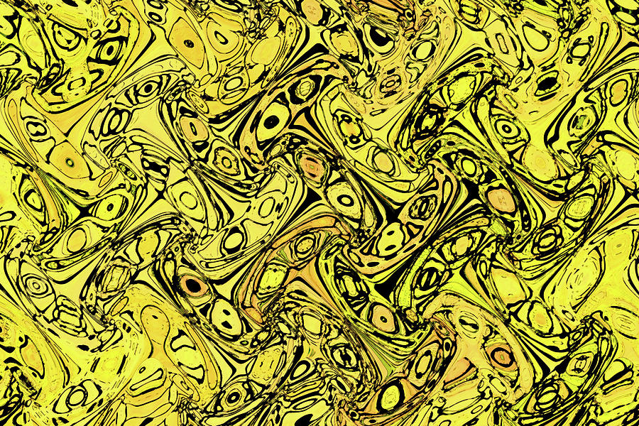 Tom Stanley Janca Yellow And Black Abstract # 8066p1abceb Digital Art by Tom Janca