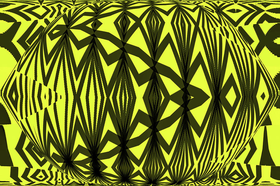 Tom Stanley Janca Yellow And Black Abstract Digital Art by Tom Janca