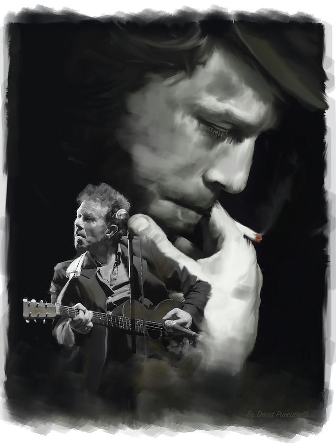Tom Waits Torn Pages Painting by Iconic Images Art Gallery David Pucciarelli