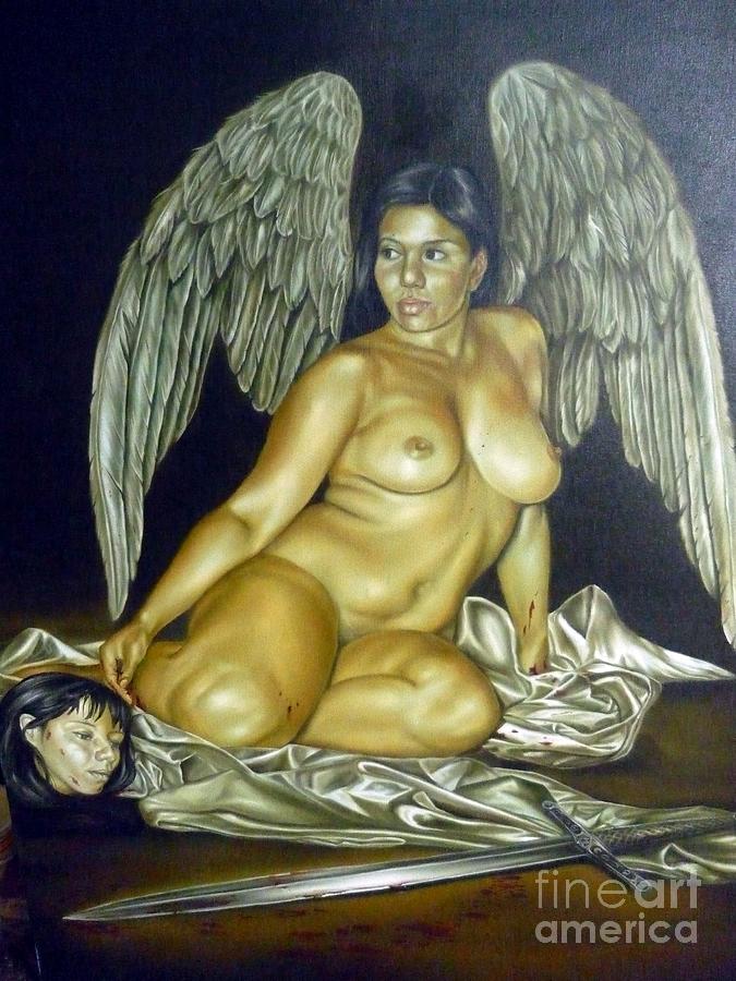 Woman Painting - Toma la espada de la voluntad... Se libre by Daniel Jimenez