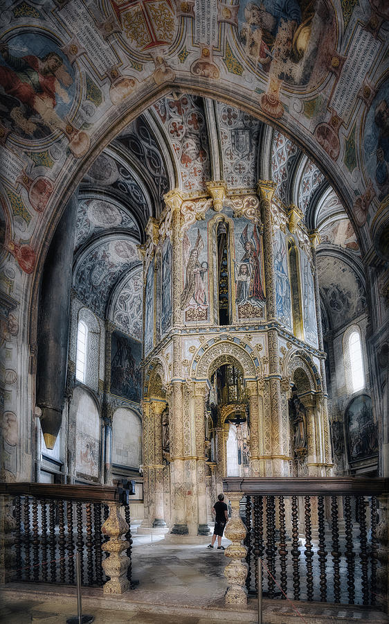 Tomar - Interior of the Round church Photograph by Micah Offman