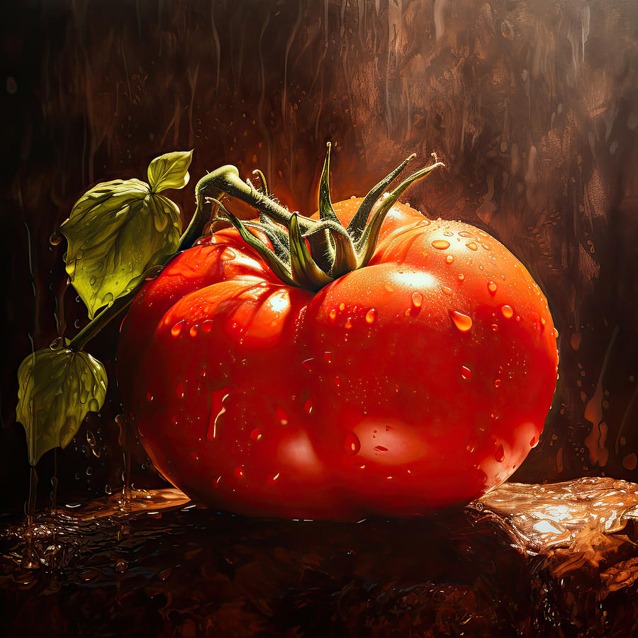 Tomato Close Up Digital Art by Lourry Legarde