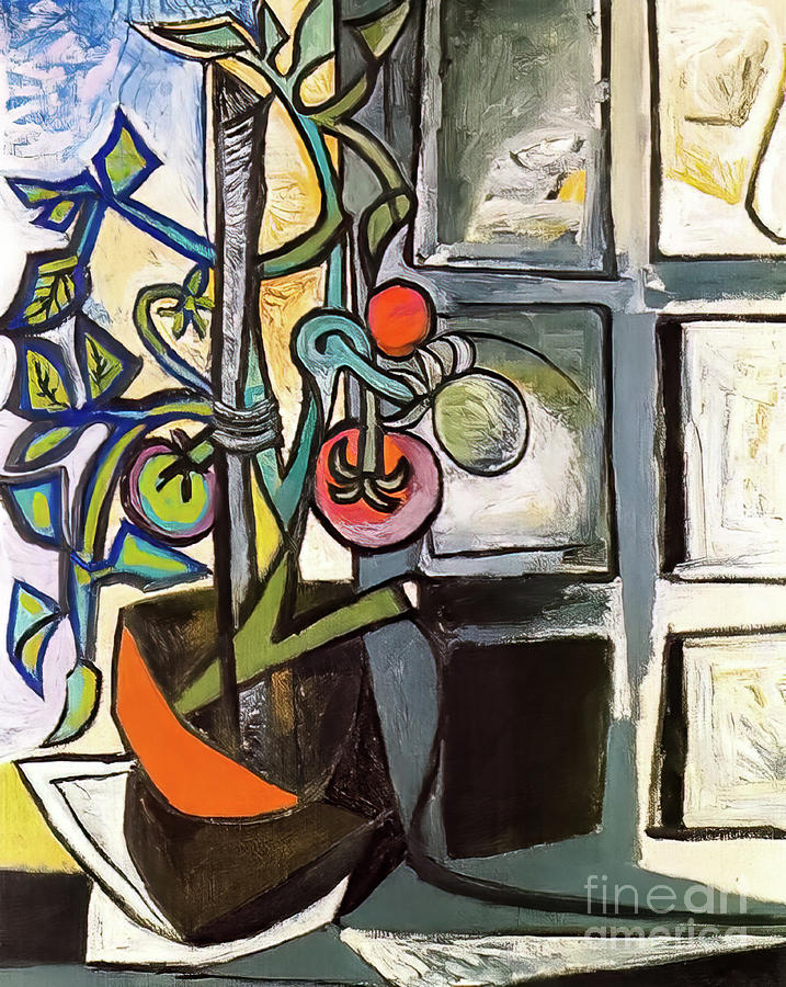 Tomato Plant by Pablo Picasso 1944 Painting by Pablo Picasso