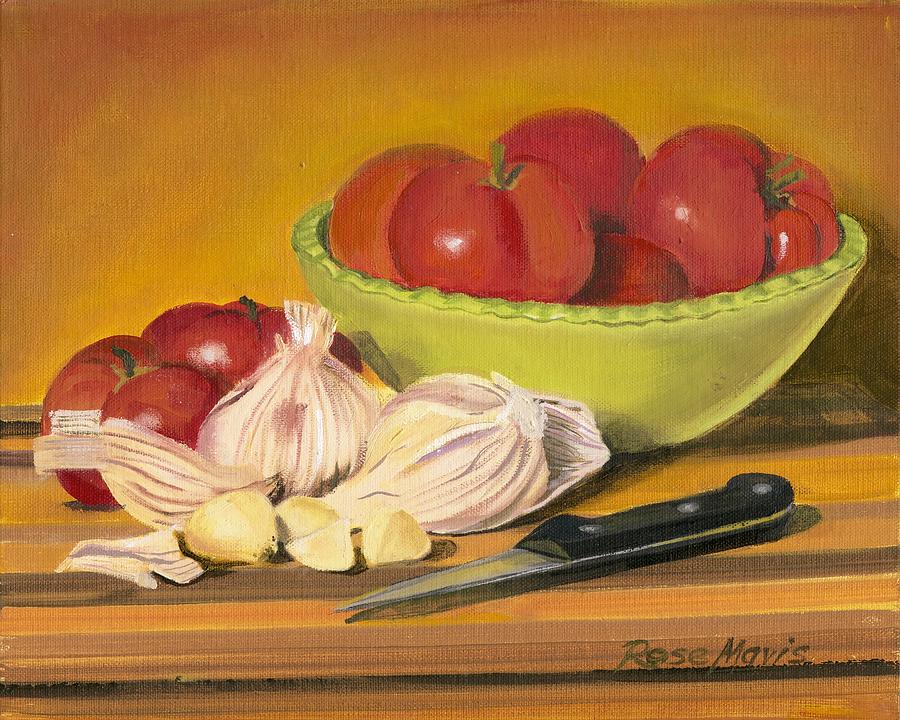 Tomato Still Life Painting by Rose Mavis - Fine Art America