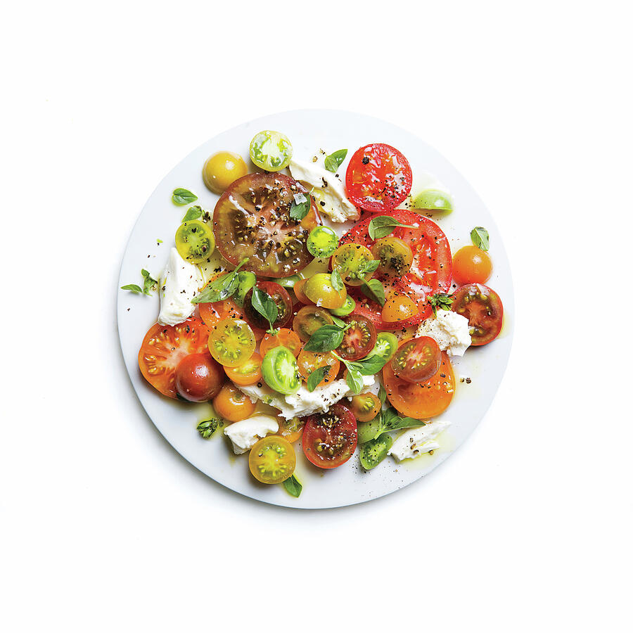 Tomatoes and Mozzarella Photograph by Laura Murray Tomatoes and Mozzarella Photograph by Laura Murray