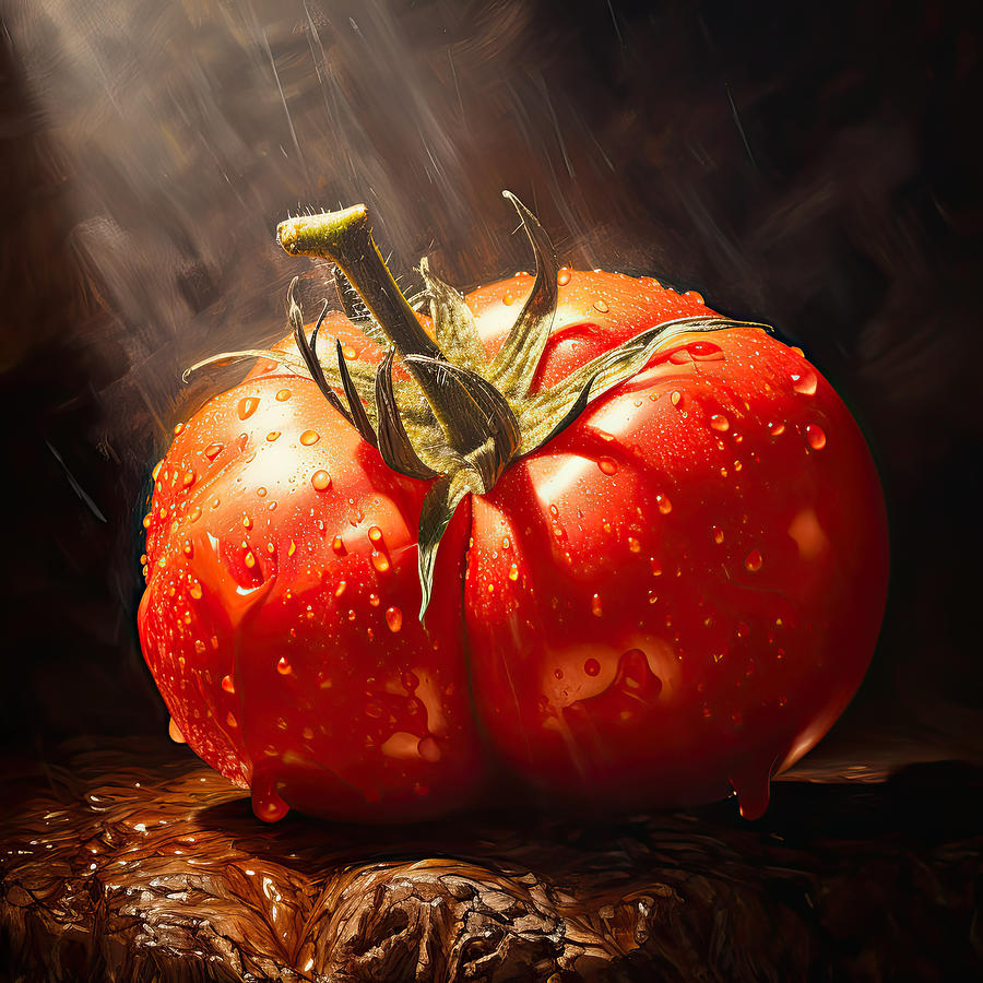 Tomatoes Art - Modern Kitchen Art Digital Art by Lourry Legarde