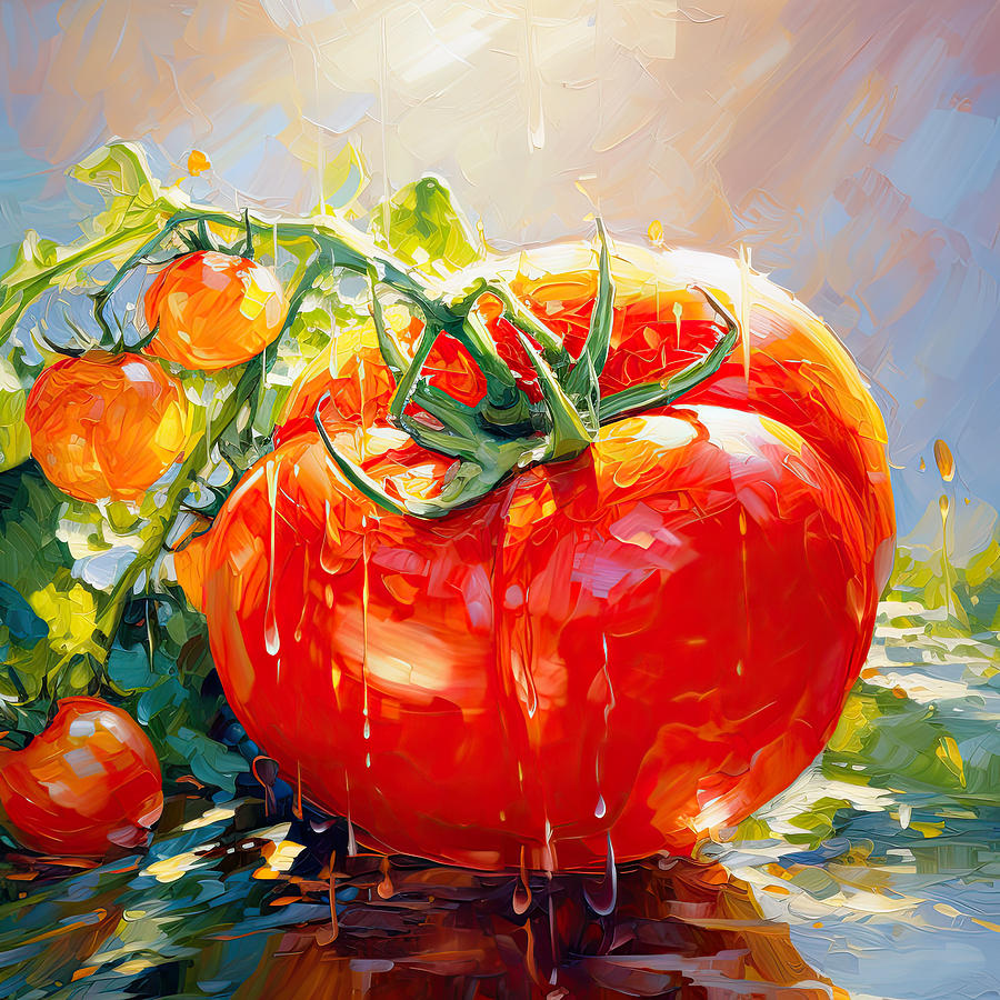 Tomatoes Kitchen Art Photograph by Lourry Legarde