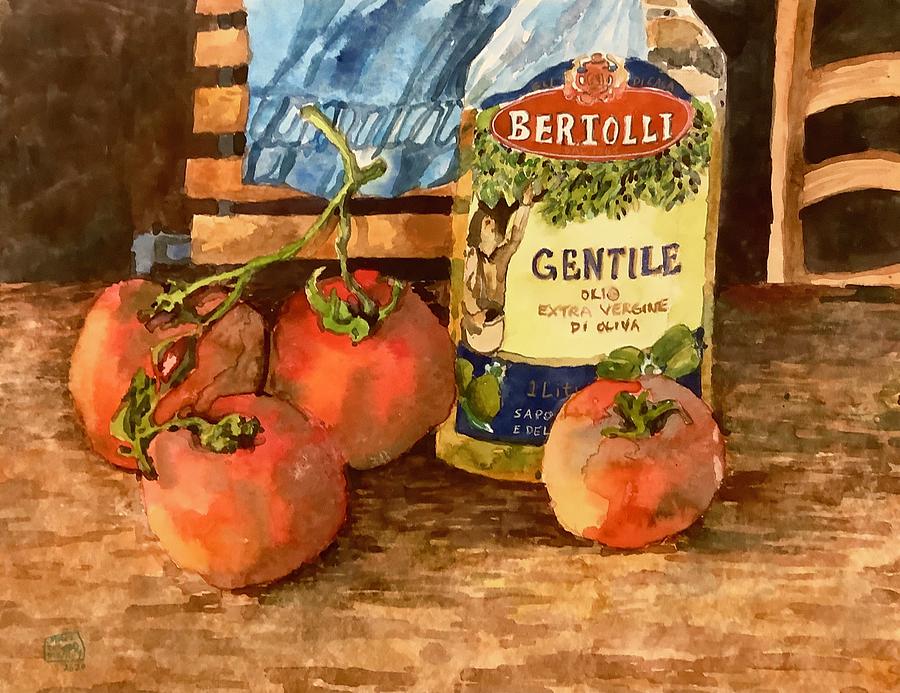 Tomatoes on the Vine Painting by James Huntley