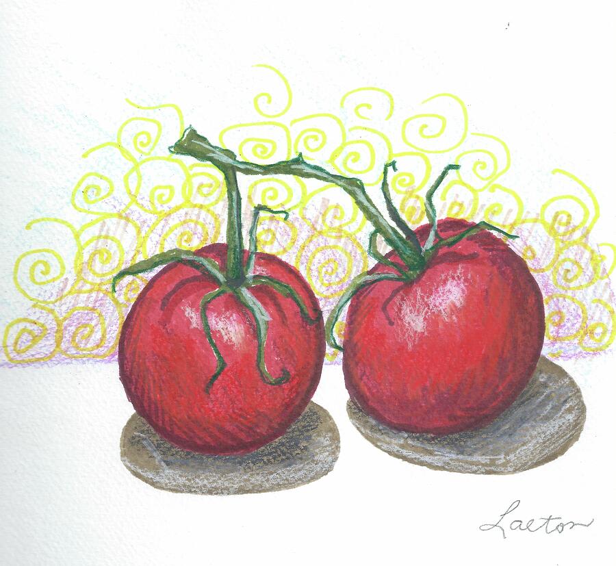 Tomato Digital Art - Tomatoes on the Vine by Richard Laeton