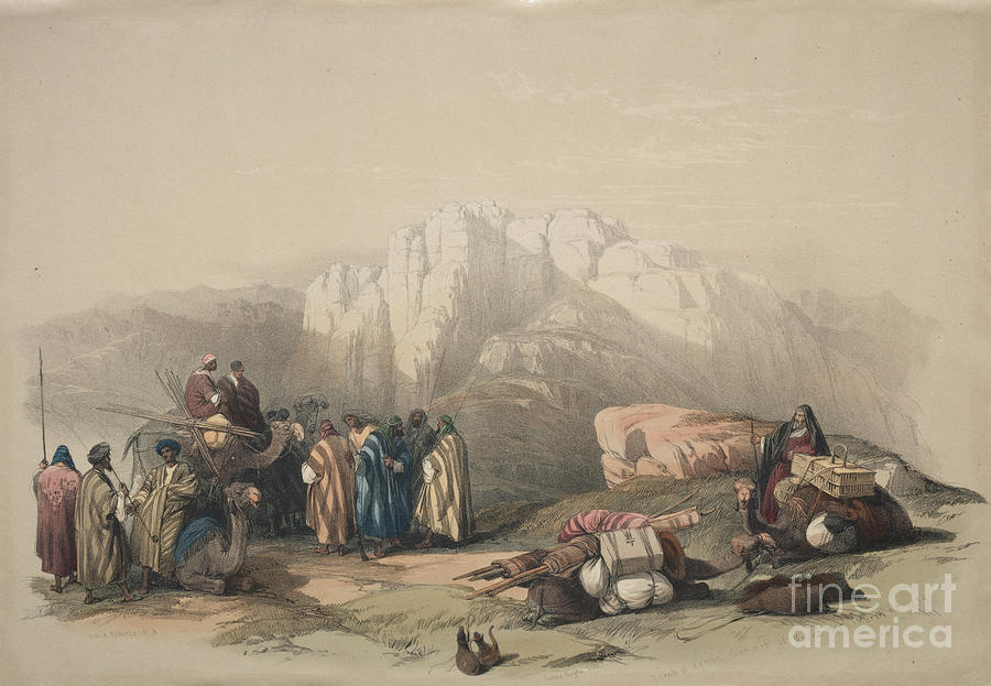 Tomb of Aaron, Summit of Mount Horeb q1 Painting by Historic illustrations