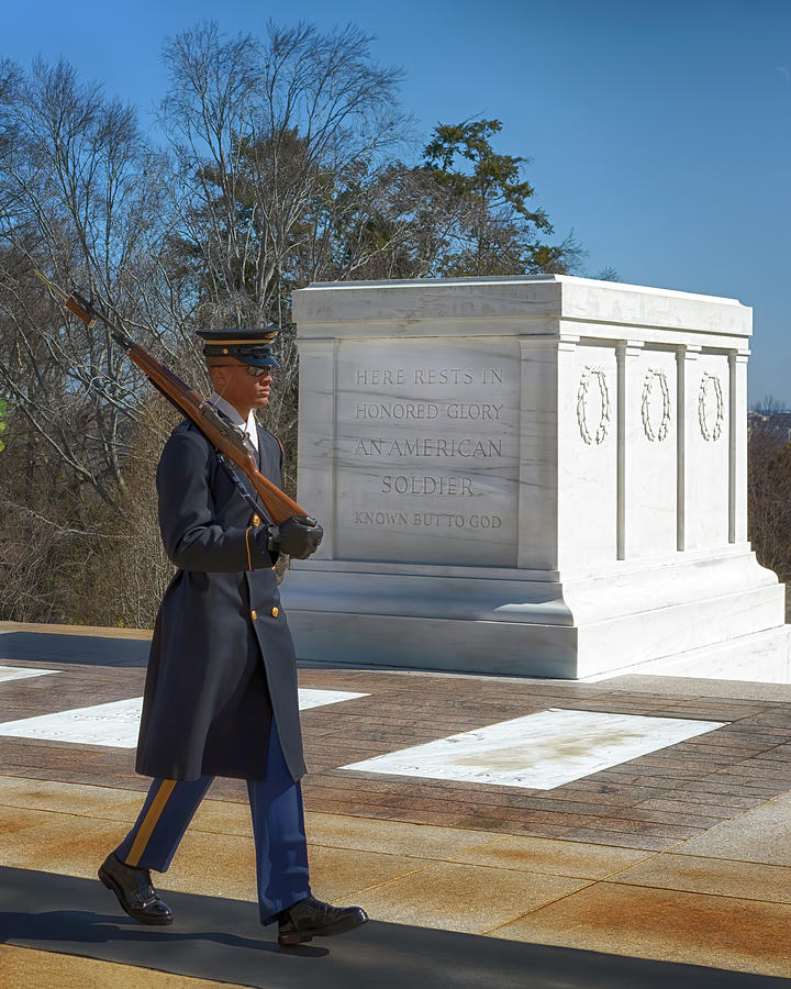 Tomb of the Unknown Soldier - Arlington National Cemetery Photograph by Susan Rissi Tregoning