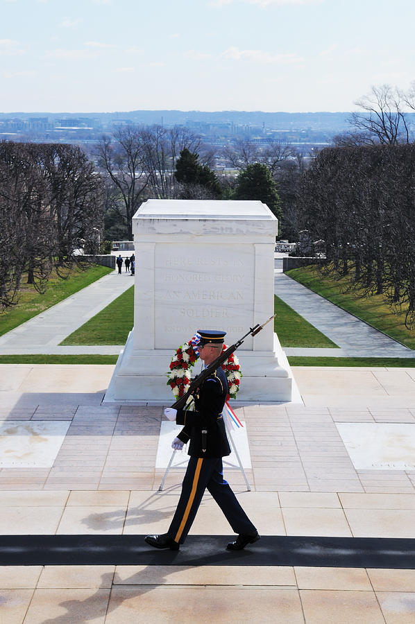 Tomb of the Unknowns Guard Arlington National Cemetery Photograph by Purdue9394