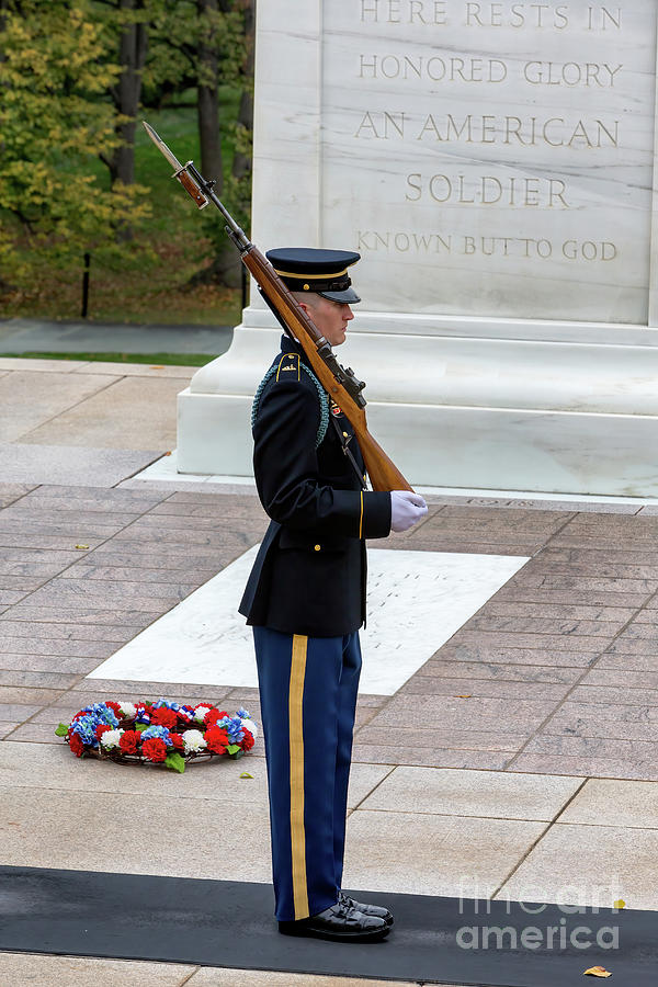 Tomb of the Unknowns Guard Photograph by Jerry Fornarotto