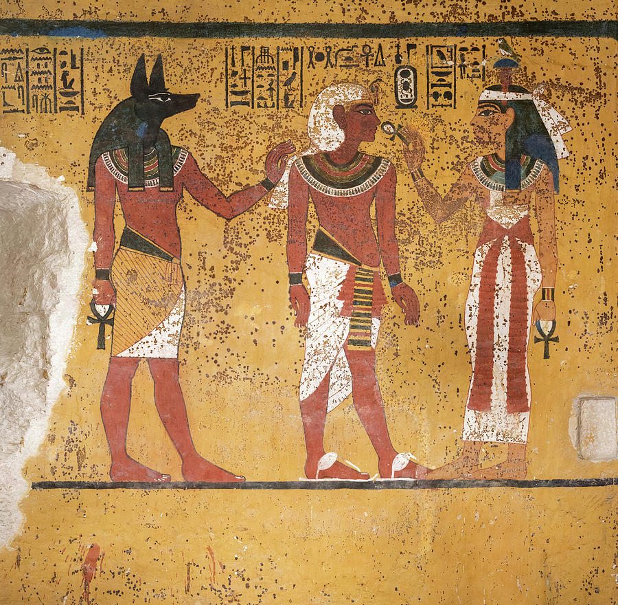 Tomb Of Tutankhamun Painting - Tomb of Tutankhamun, The Southern Wall by Egyptian History