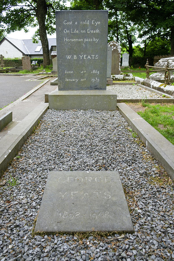 Tombstone for WB Yeats and Bertha George Yeats Photograph by David L Moore