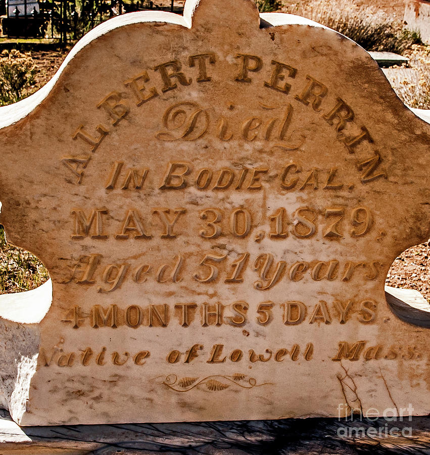 Tombstone Photograph by Stephen Whalen