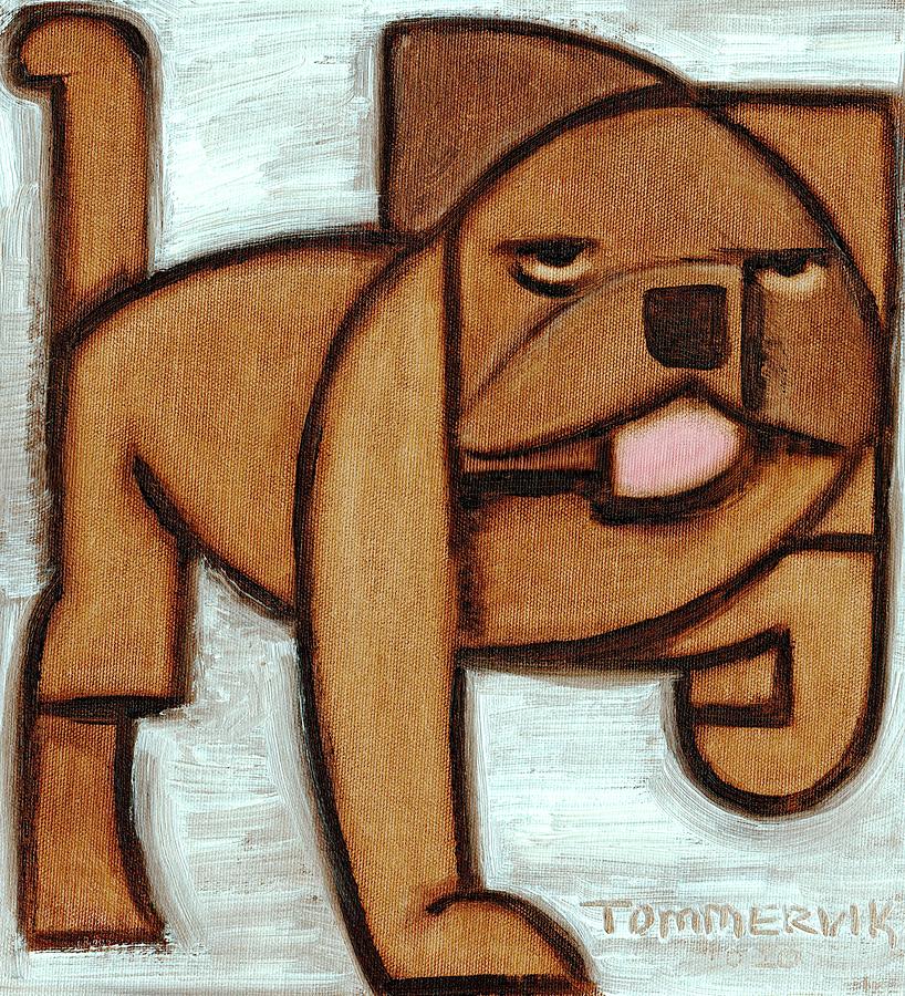 Abstract Bulldog  Painting by Tommervik