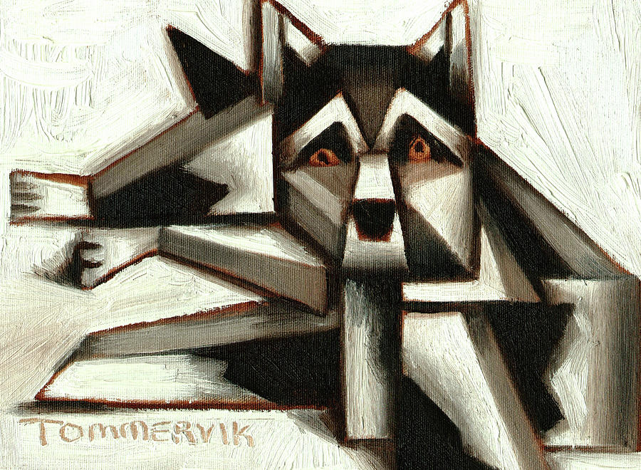 Tommervik Abstract Siberian Husky Art Print Painting by Tommervik