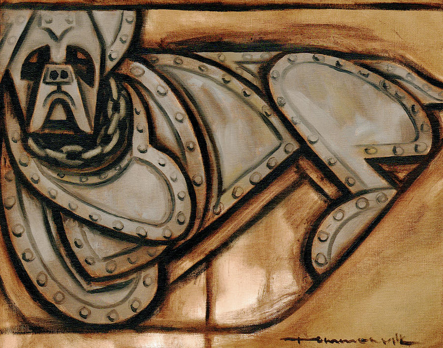 Armored Guard Dog Painting by Tommervik