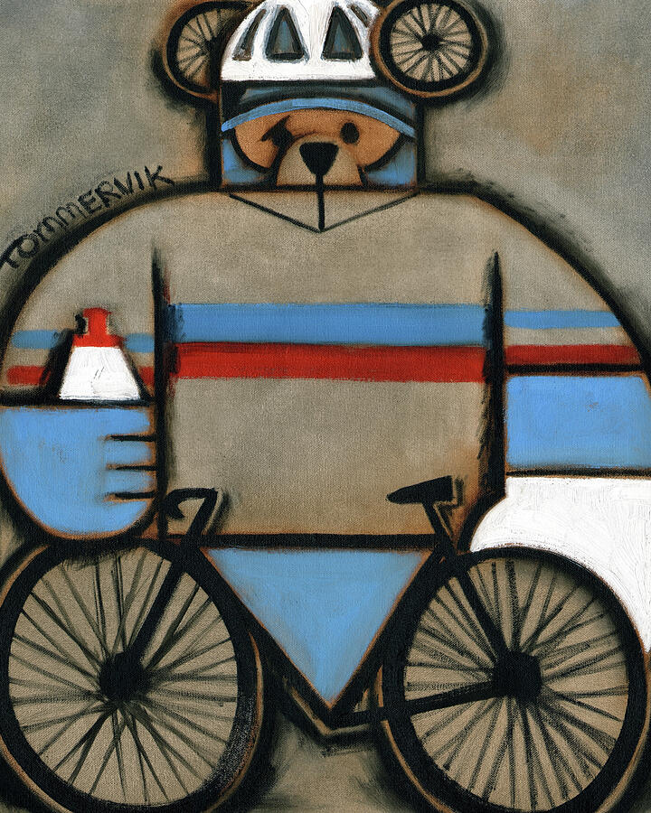 Tommervik Cycling Bear Painting by Tommervik