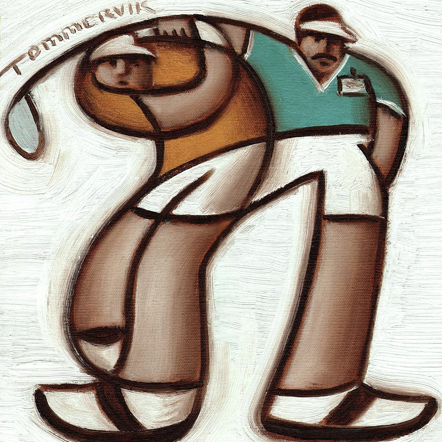 Tommervik Golf Instructor Art Print Painting by Tommervik