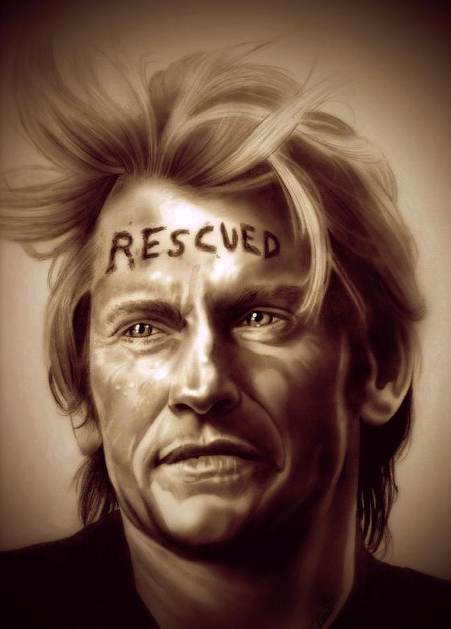 Tommy Gavin - Rescue Me - Denis Leary - Sepia Edition Drawing by Fred Larucci