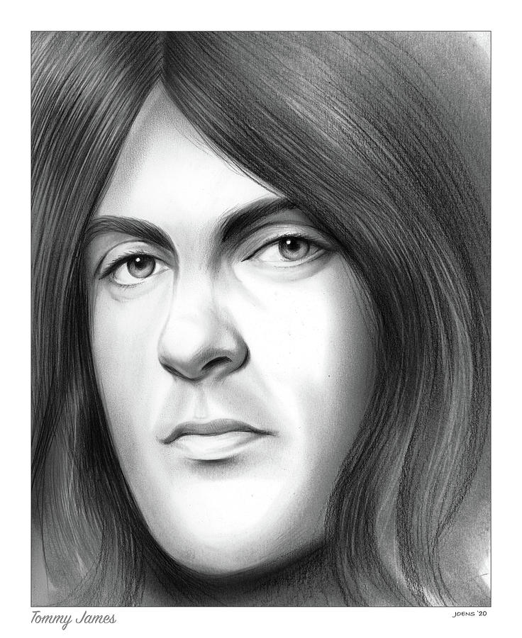 Tommy James - pencil Drawing by Greg Joens