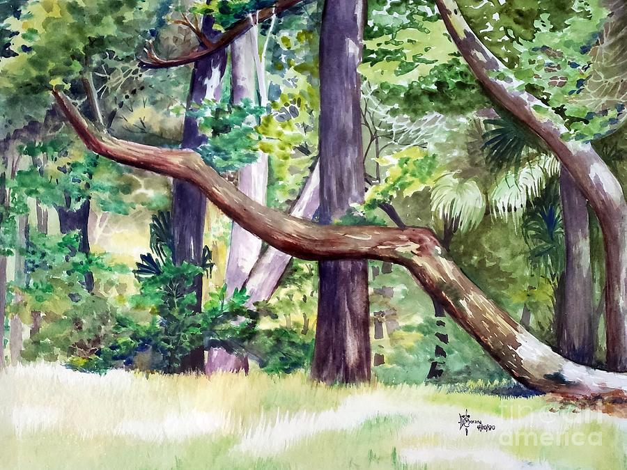 Tomoka Tree Painting by Merana Cadorette