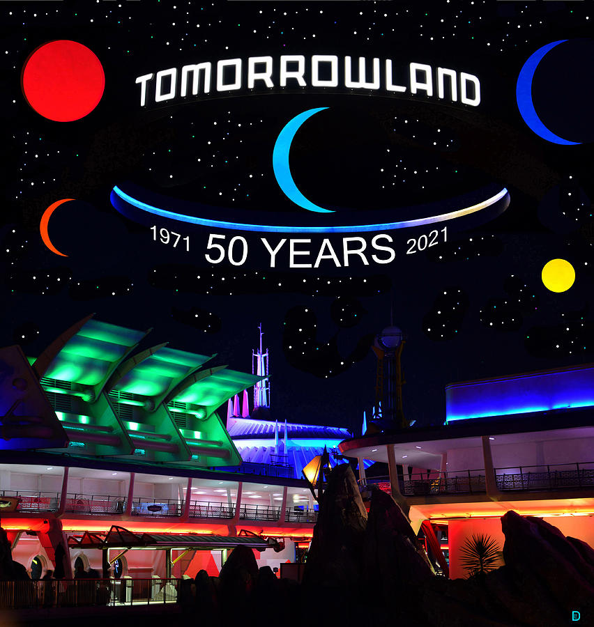 Tomorrowland 50th anniversary work A Mixed Media by David Lee Thompson