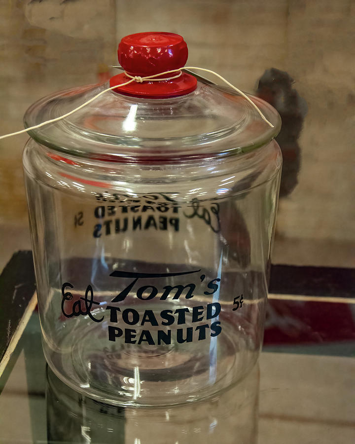 Toms Roasted Peanuts Advertising Jar Photograph by Flees Photos