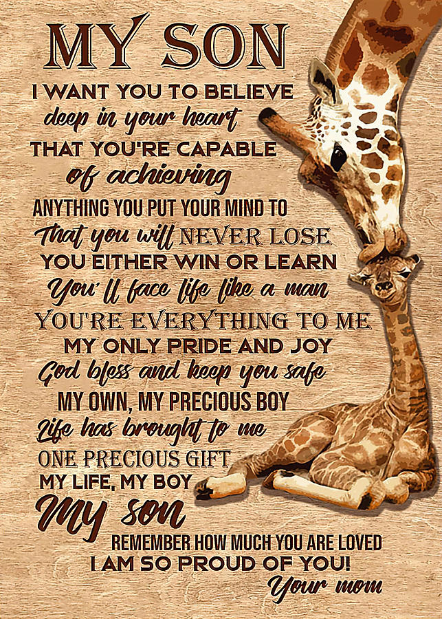 Tomyson TO SON GIRAFFE PROUD Digital Art by Gambrel Temple - Pixels