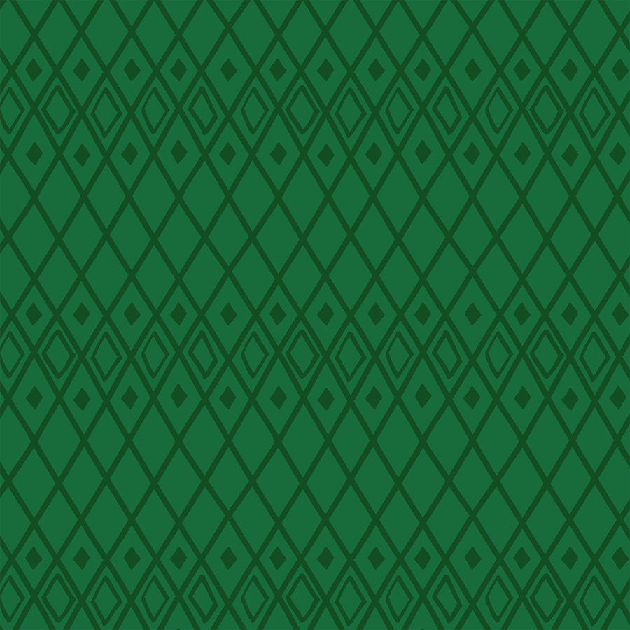Tonal Moroccan Green Pattern - Art by Jen Montgomery Painting by Jen Montgomery