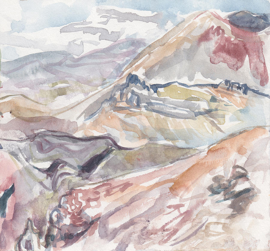 Tongariro Crossing Painting by Abby McBride