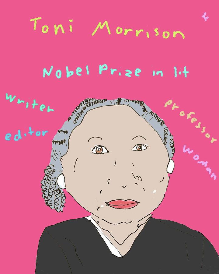 Toni Morrison Drawing by Ashley Rice