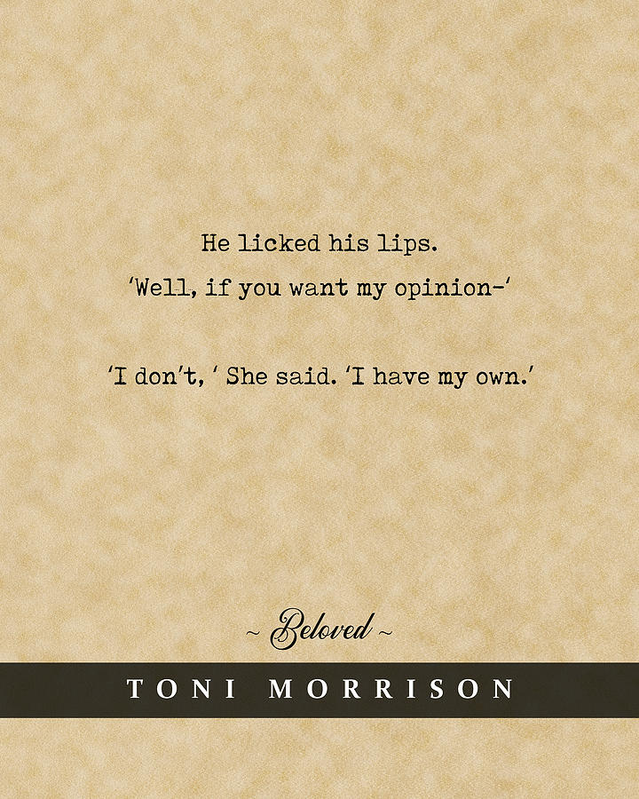 Toni Morrison - Quote Print - Literary Poster 03 Mixed Media by Studio Grafiikka