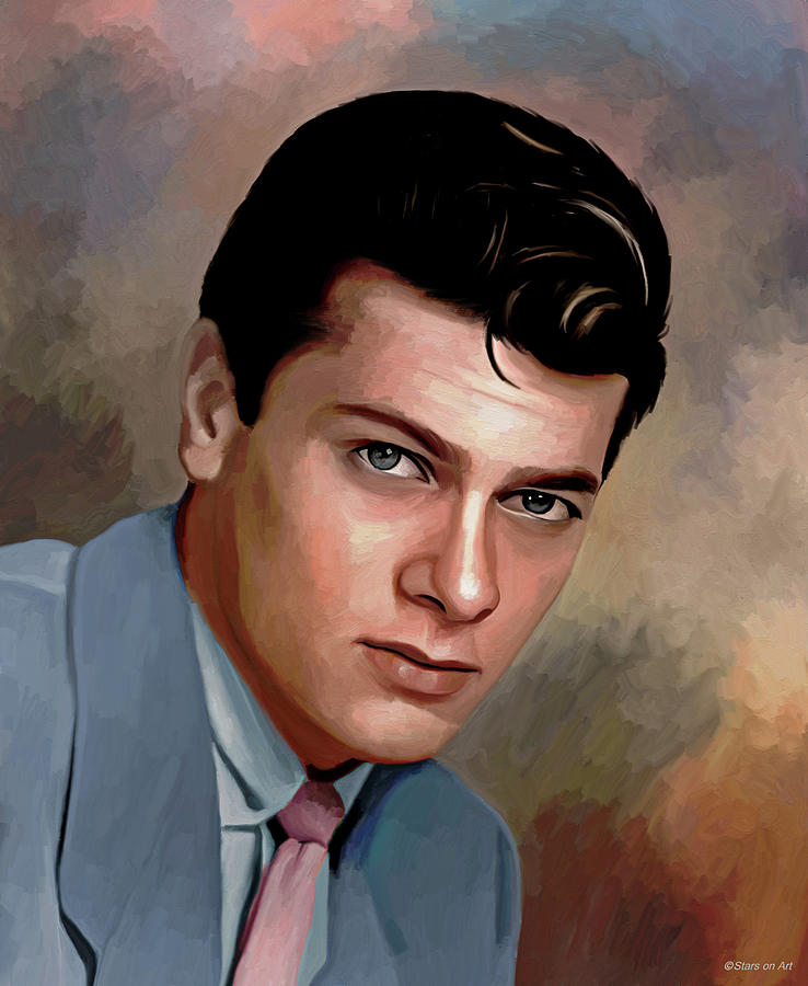Tony Curtis illustrated Digital Art by Movie World Posters