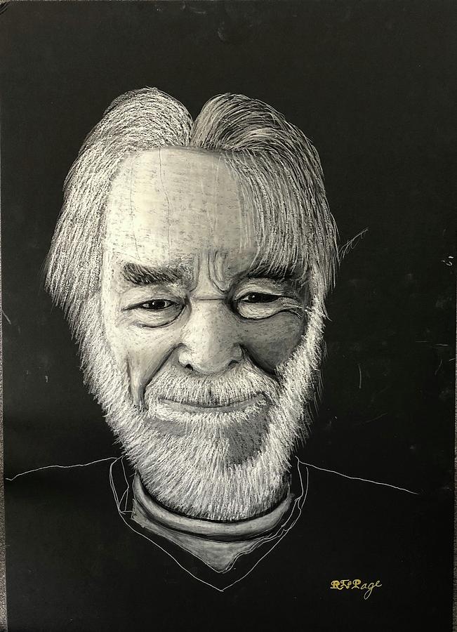 Tony Dowling greyscale Pastel by Richard Le Page