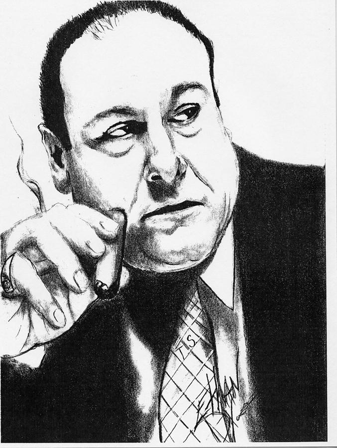 Tony Soprano, James Gandolfini Drawing by Ethan Dixon Fine Art America
