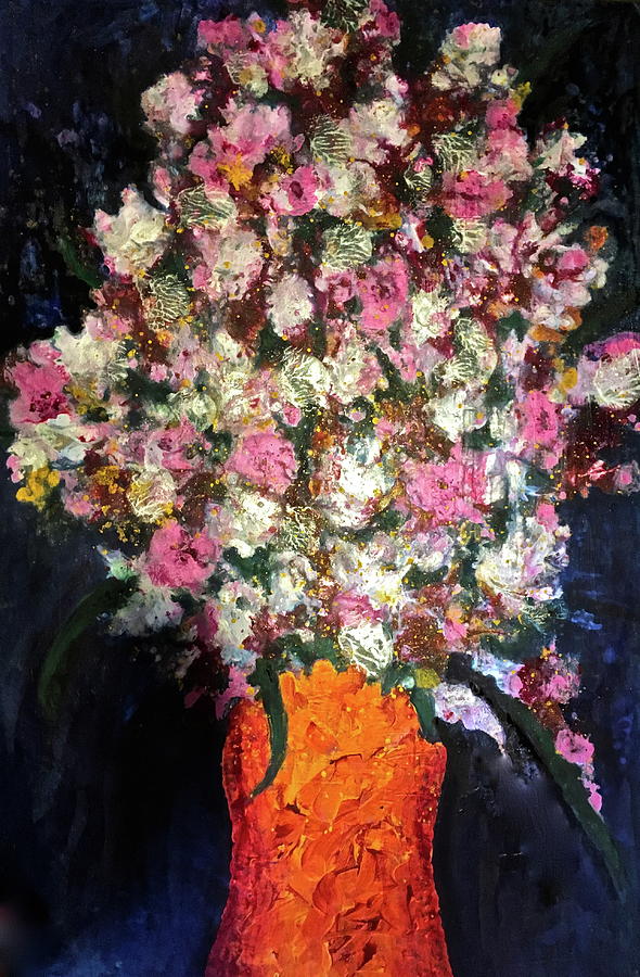 Too Many Flowers for One Vase Painting by Janice Nabors Raiteri