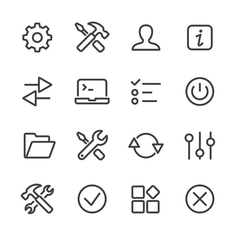 Tool and Setting Icons - Line Series Drawing by -victor-