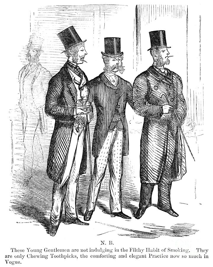 Toothpick Cartoon, 1857 Drawing by Granger