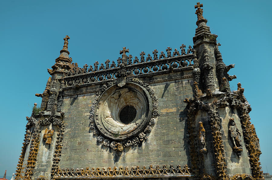 Top building detail of the Convent of Christ. Tomar Photograph by Angelo DeVal