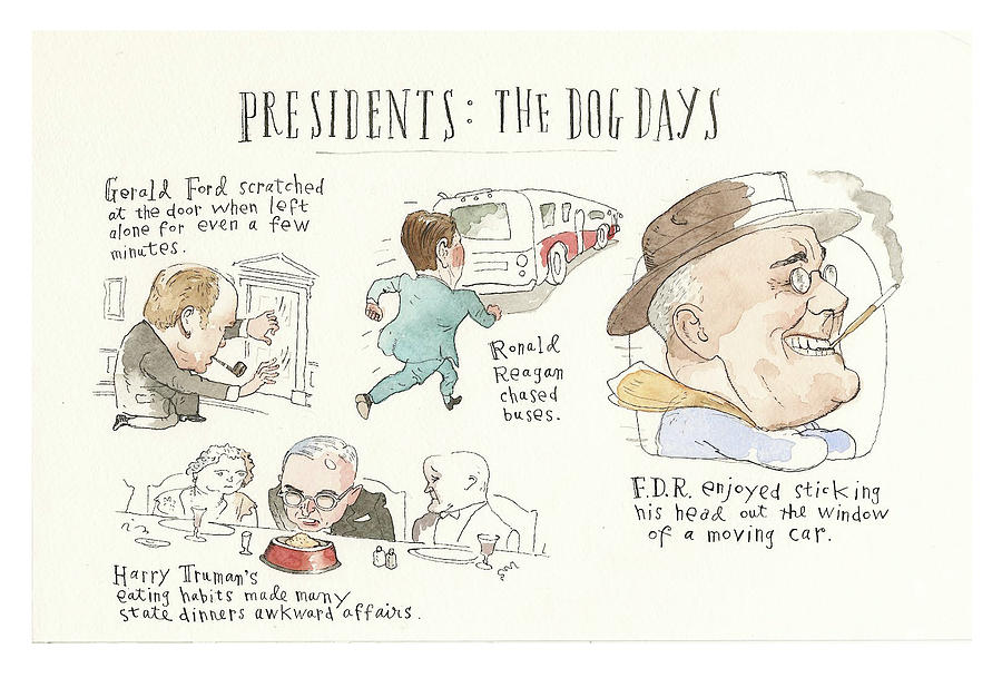 Top Dogs of the White House Painting by Barry Blitt