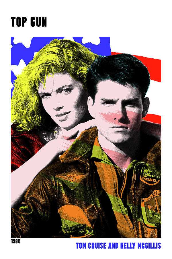Tom Cruise Mixed Media - Top Gun, 1986, movie poster, with synopsis by Movie World Posters