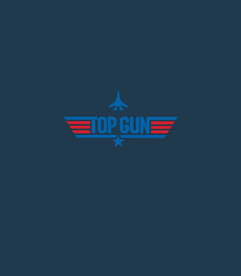 Top Gun 2 Color Logo with Jet Digital Art by Jaymee Georg | Pixels